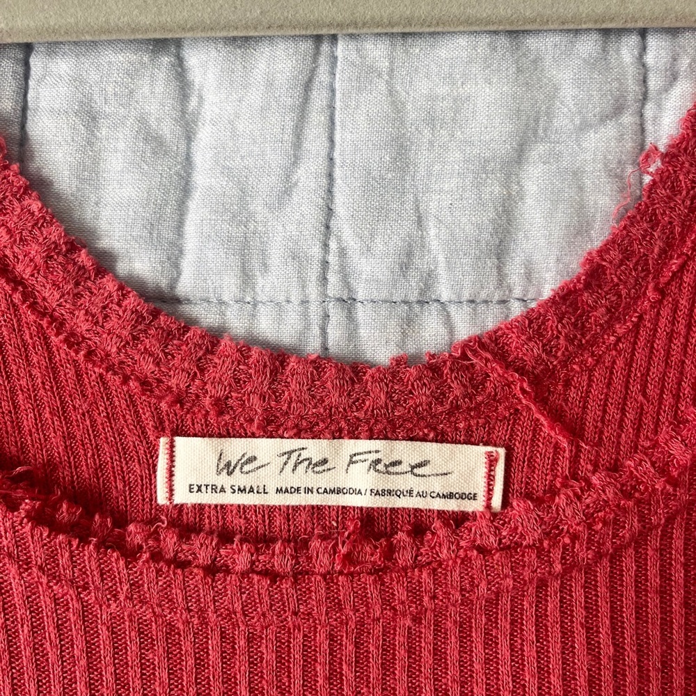 XS Free People Red Top